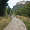 schmale Strasse Richtung Châtelblanc