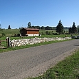 Steinmauer auf dem Plateau de Maîche