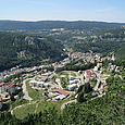 Blick von der Pierre Brulée auf Morez