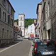 Baume-les-Dames - Altstadtgasse mit Hotel