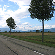 Strasse und Landschaft vor Schweighouse