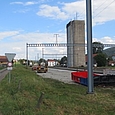 Veloweg entlang Bahnhof von Les Verrières