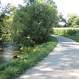 Veloweg entlang Bach Richtung Hirsingue