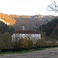 die Kirche von Consolation mit Roche du Prêtre