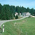 Strasse vor der Grenze nach Frankreich