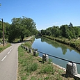 der Veloweg E6 entlang Kanal